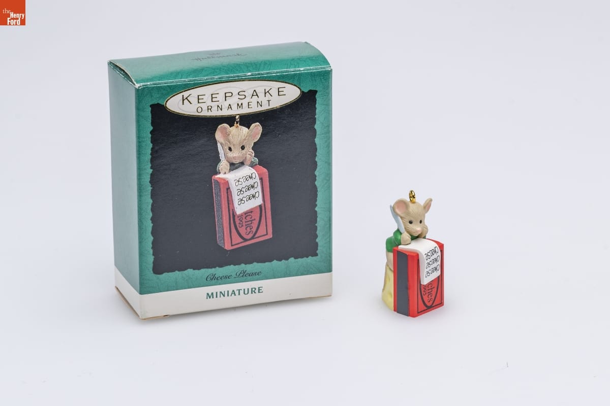 Hallmark "Cheese Please" Miniature Christmas Ornament, 1993