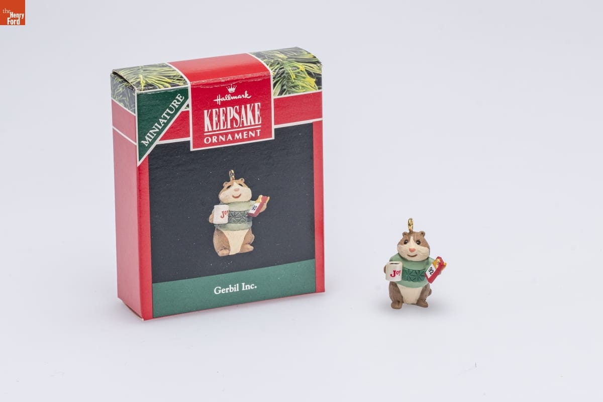 Hallmark "Gerbil Inc." Miniature Christmas Ornament, 1992