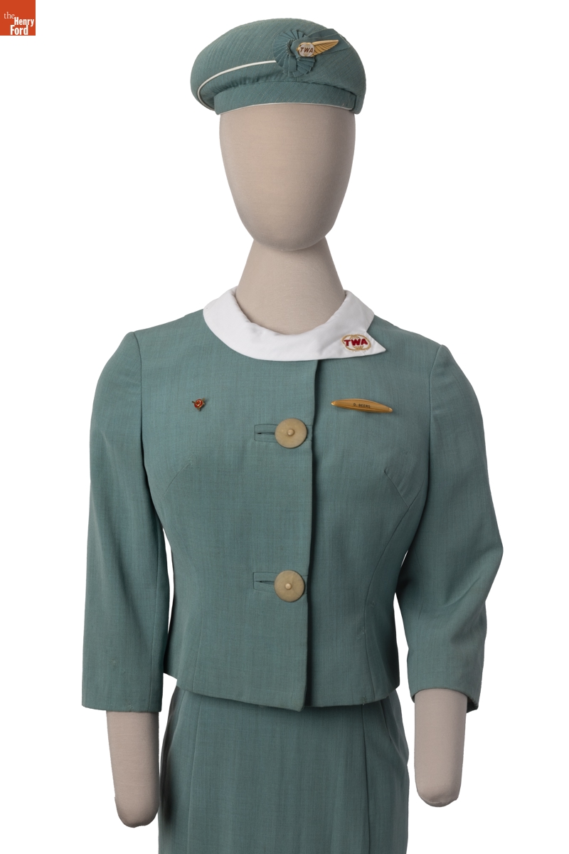 Name Badge, Worn by Trans World Airlines Hostess Diane Beers Hill, 1965