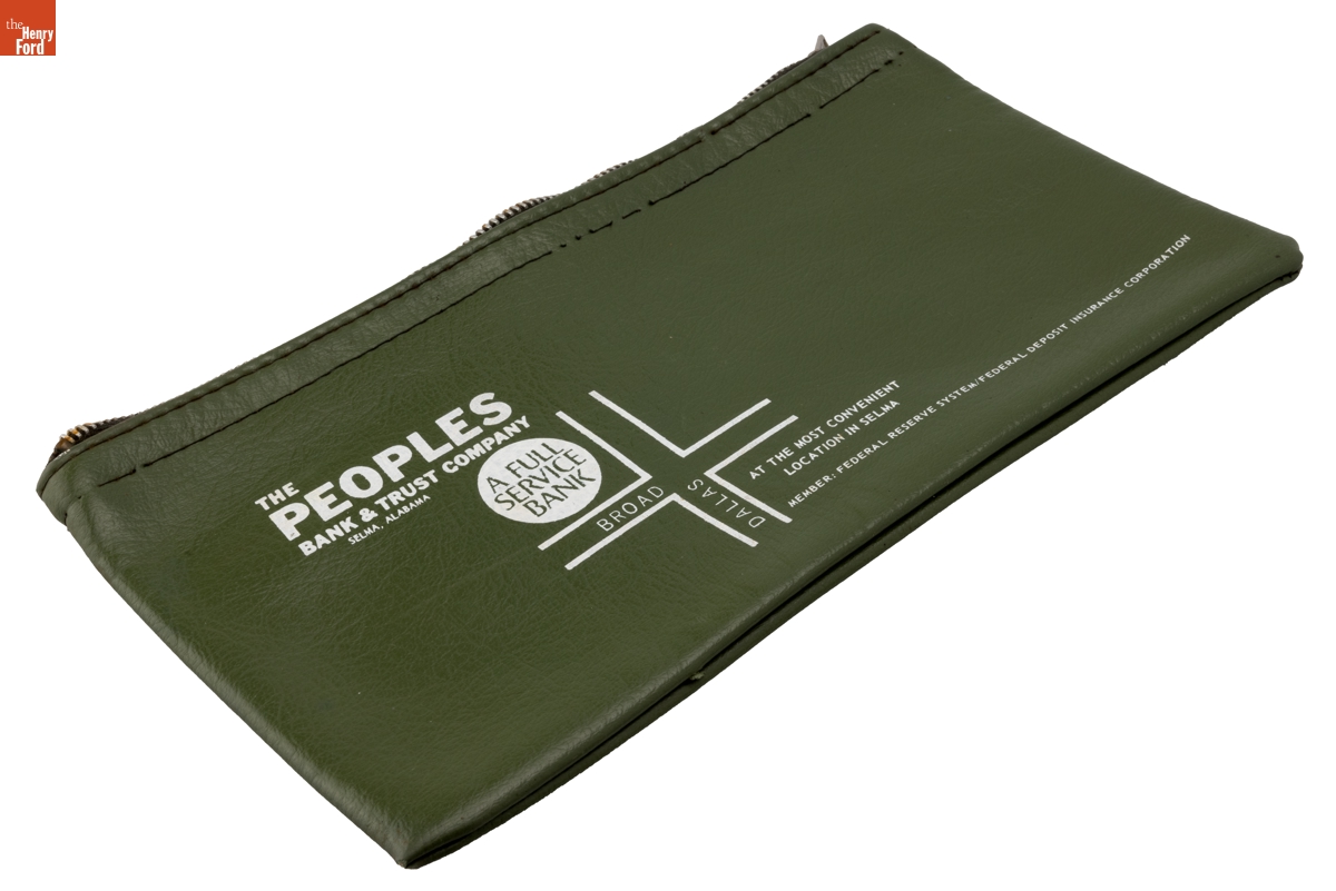 "The Peoples Bank & Trust Company" Money Bag Used by the Jackson Family, Selma, Alabama