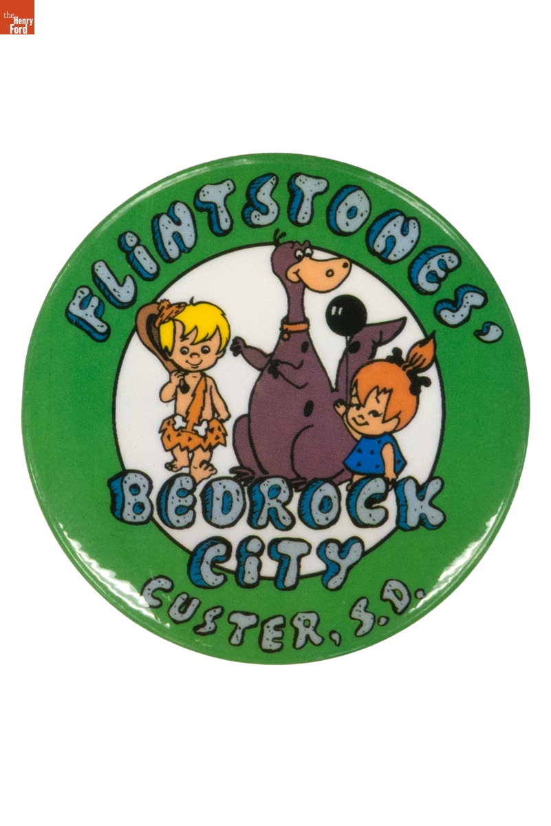 "Flintstones' Bedrock City Custer, S.D." Button