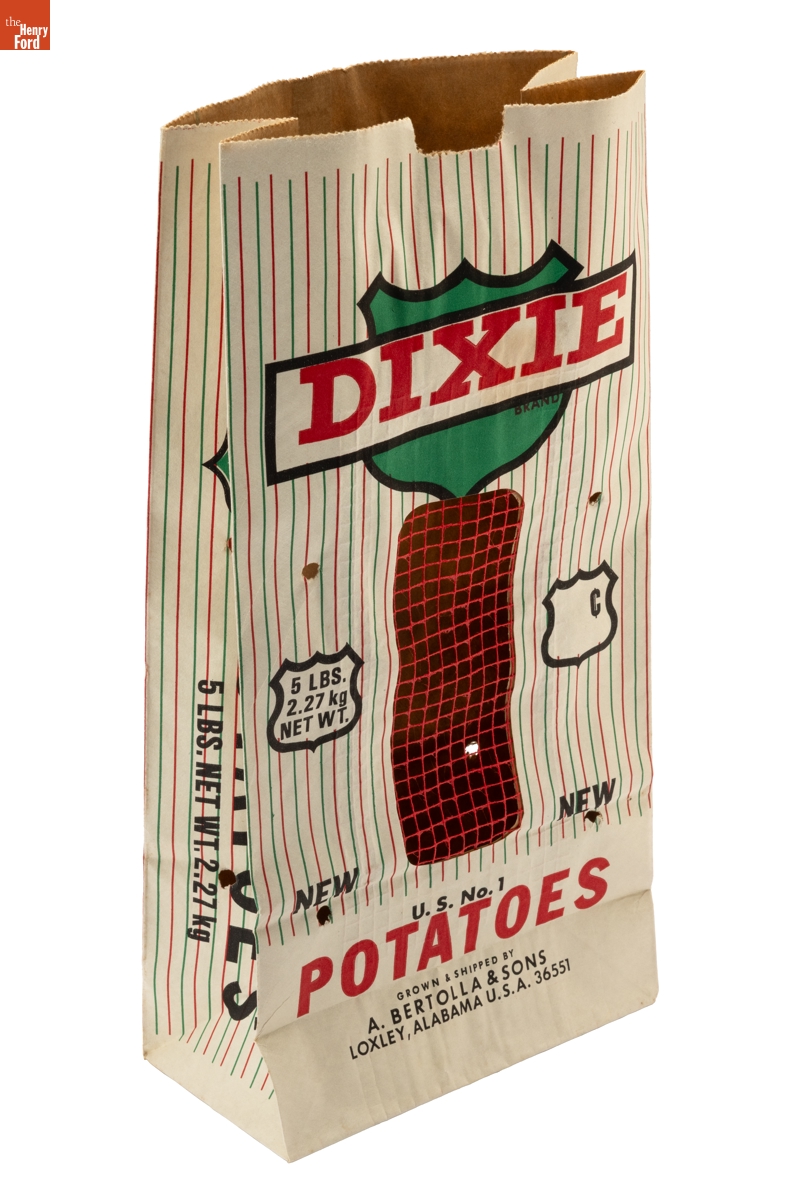 "Dixie" Potato Bag, 1963-1967