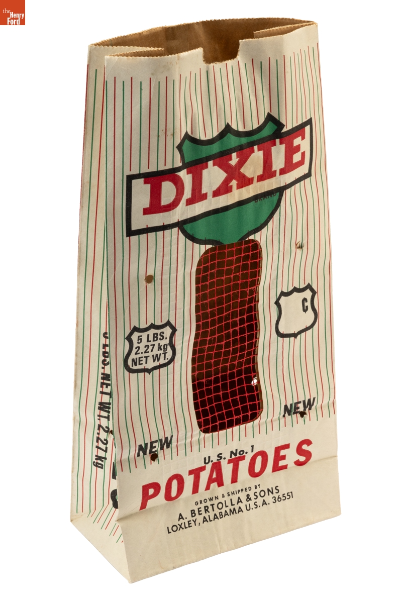 "Dixie" Potato Bag, 1963-1967