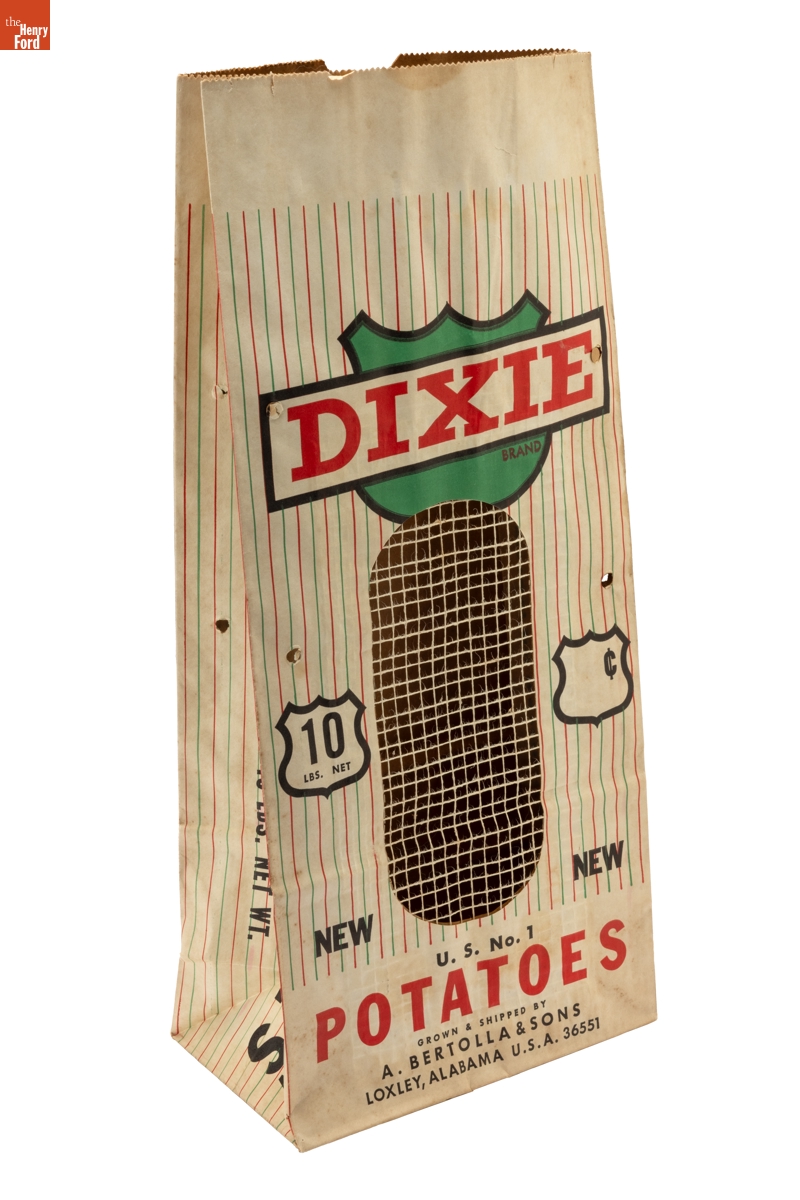 "Dixie" Potato Bag, 1963-1967