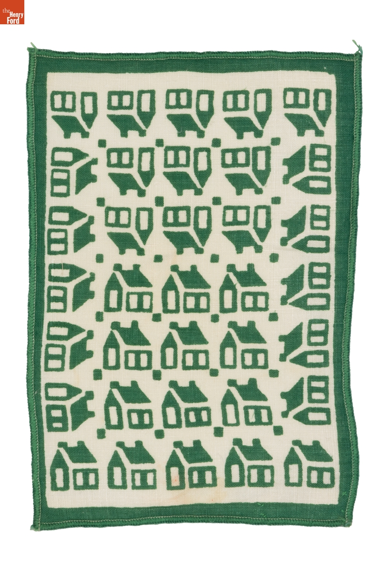 "Little Green Schoolhouse" Cocktail Napkin, 1936