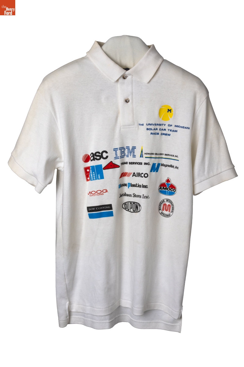 University of Michigan Solar Car Team Race Crew Polo Shirt, 1990