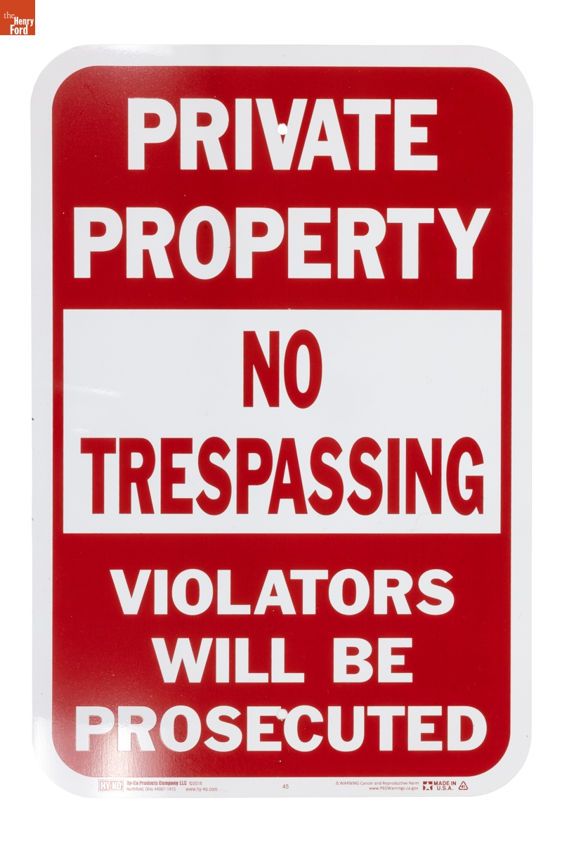 "Private Property" Sign