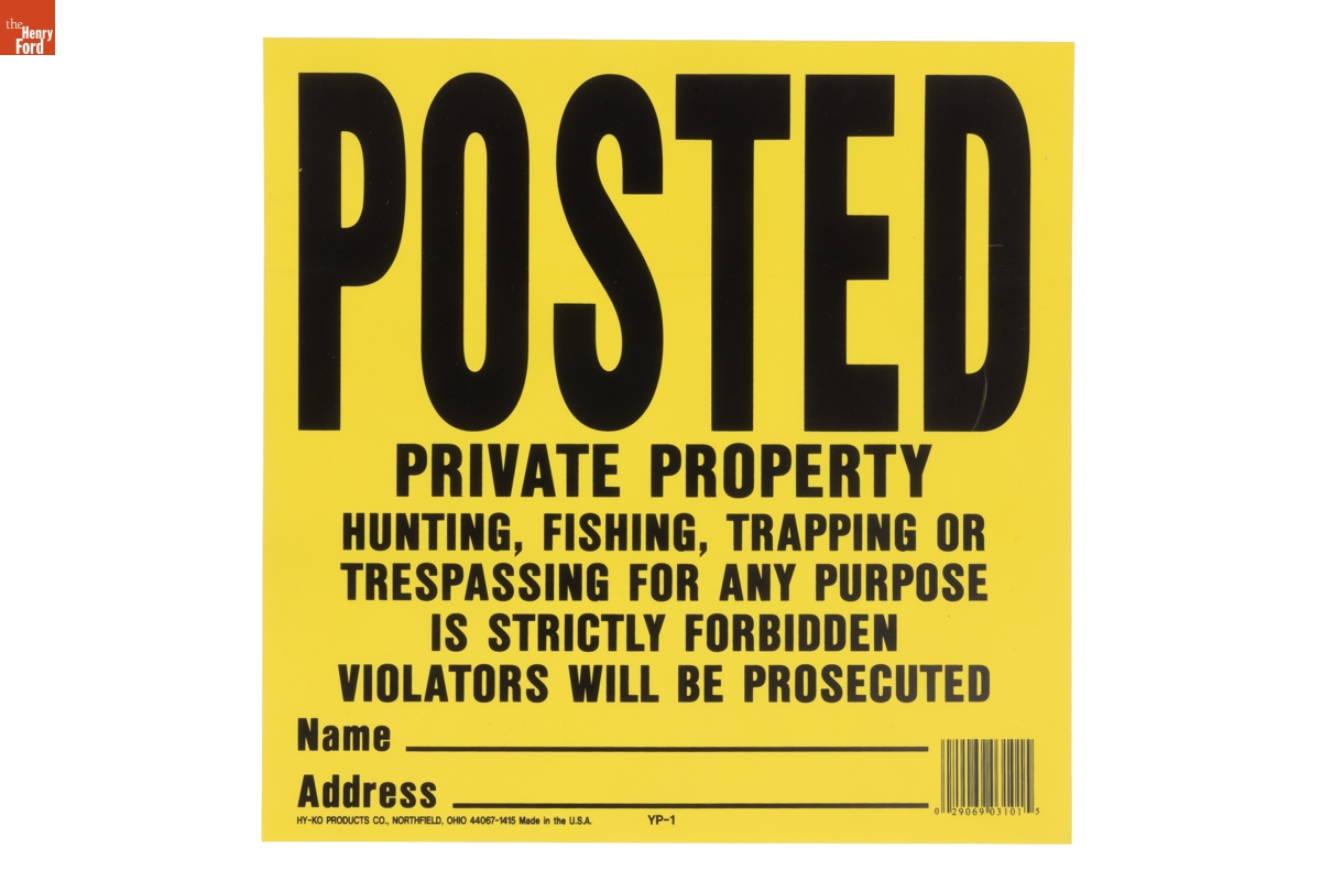 "Private Property" Sign