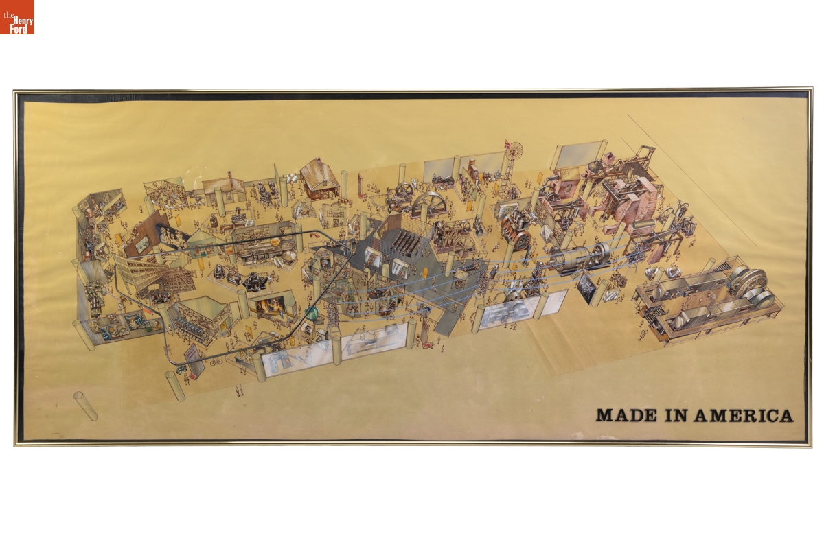 Rendering of The Henry Ford's "Made In America" Exhibit, circa 1991