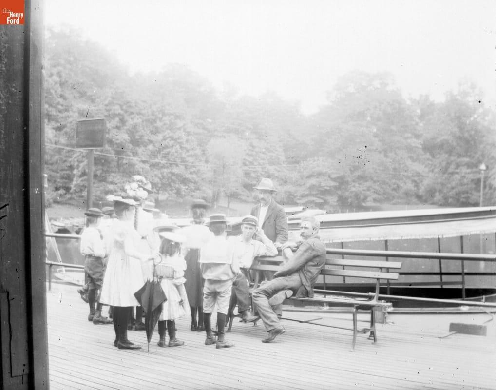 Waiting for a Boat Ride in Prospect Park, Brooklyn, New York, 1890-1915