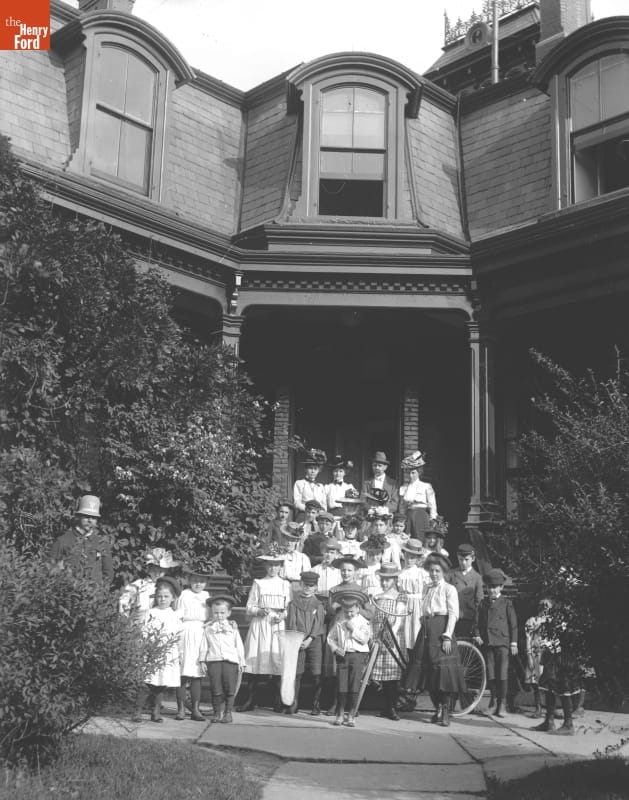 Group on Porch of a House, 1890-1915
