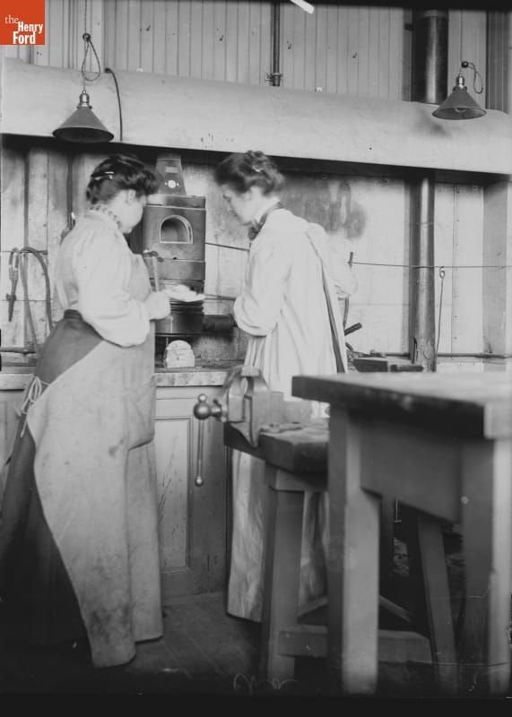 Pratt Institute, Jewelry Class at Work, Jewelry Furnace, 1890-1915