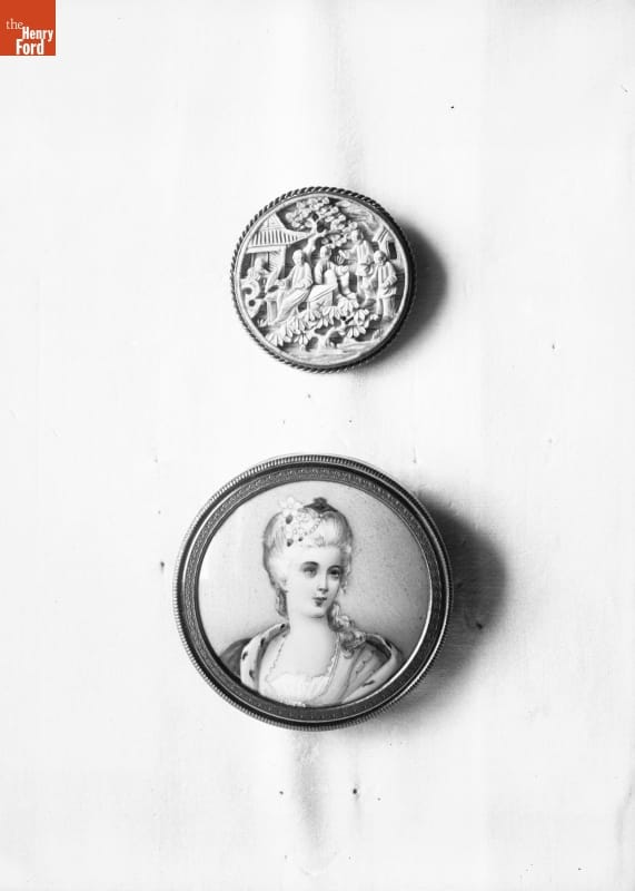 Breast Pins, Miniature and Ivory Carving from the Collection of A. Brown, 1890-1915