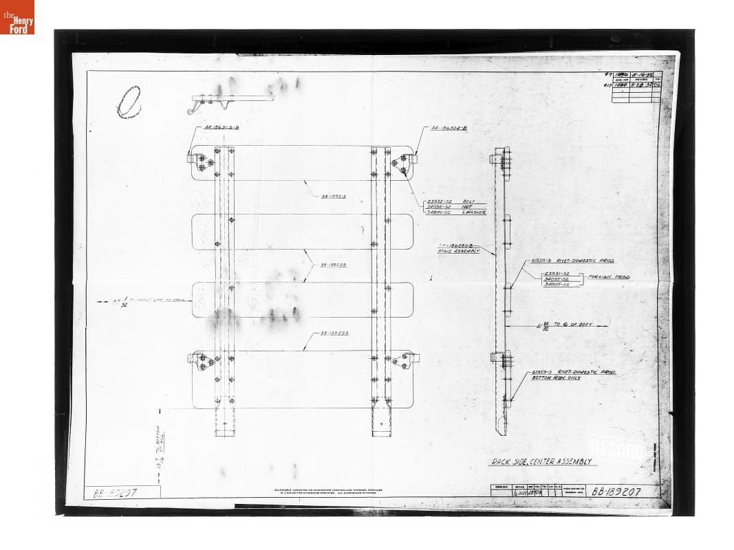 Ford Fe Engine Rocker Stand Factory Dimensions Drawing.pdf Drawing,
