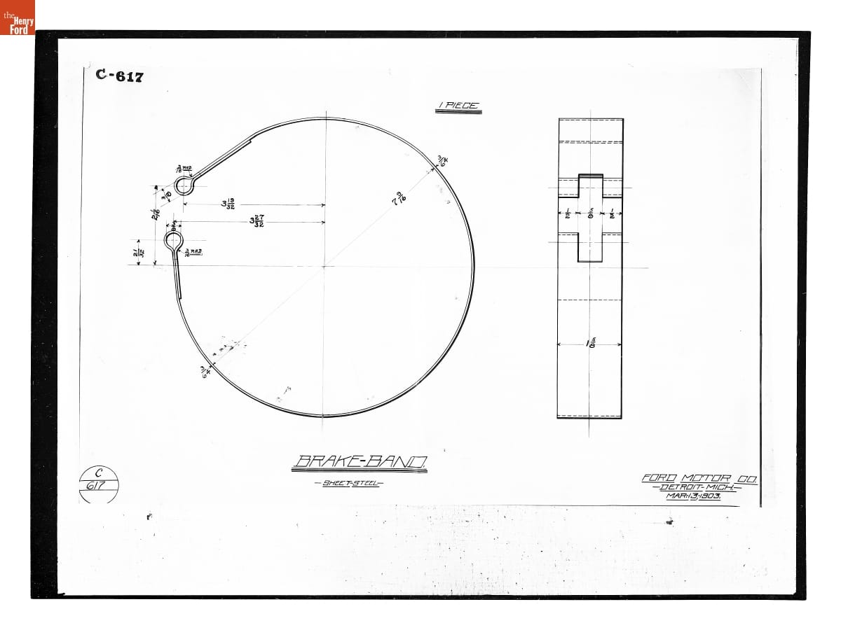 Drawing, "Brake-Band," Ford Model C, March 13, 1903