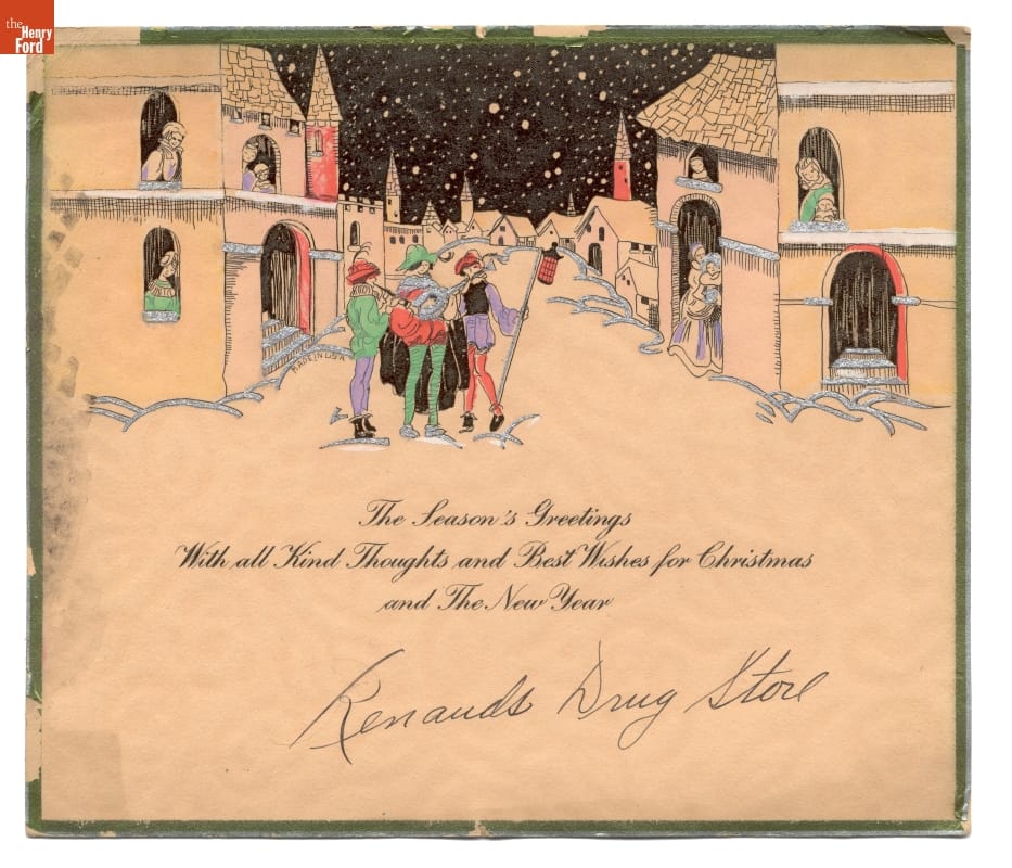 "The Season's Greetings With all Kind Thoughts and Best Wishes for Christmas and The New Year," 1928