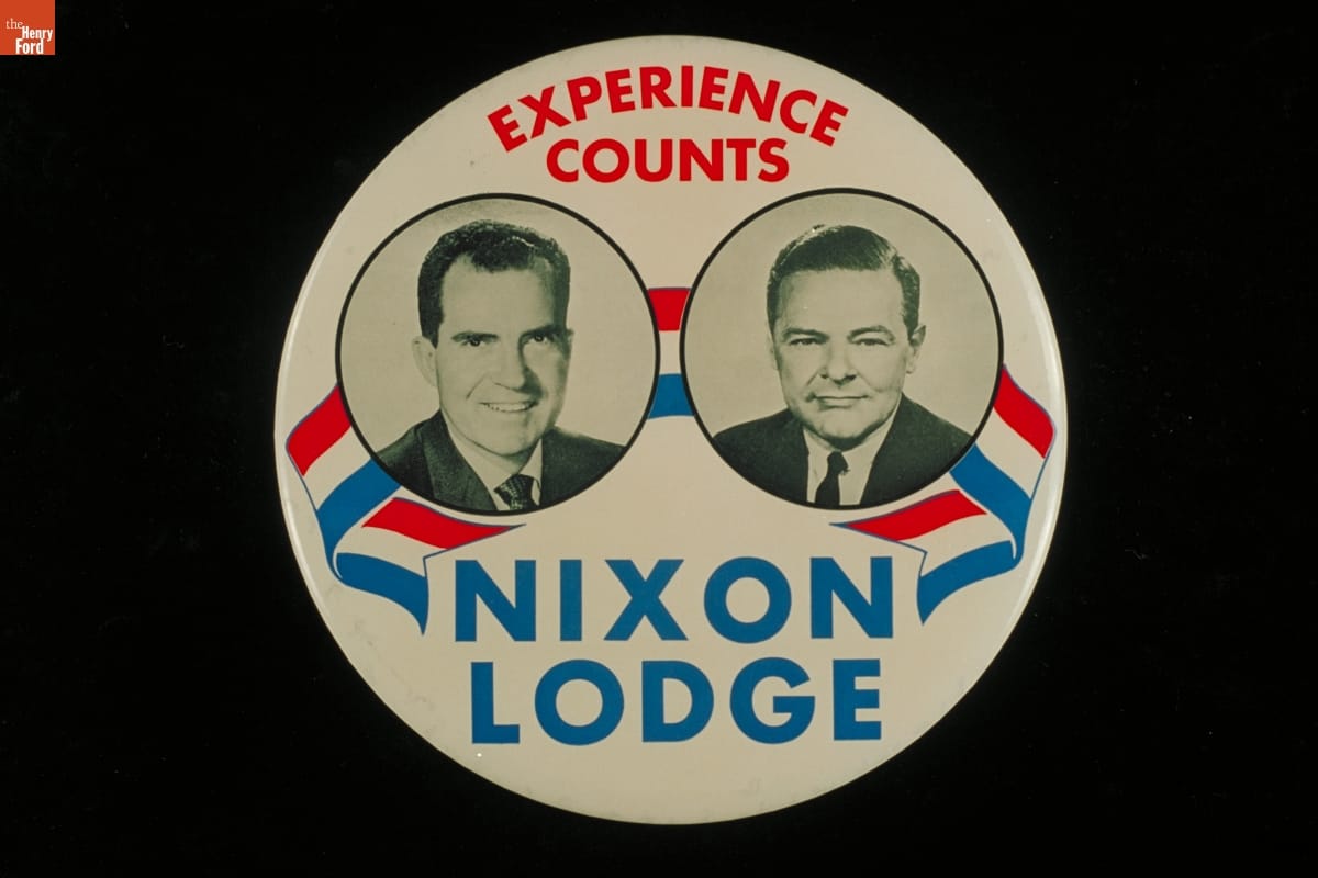 Richard M. Nixon Political Campaign Button, 1960