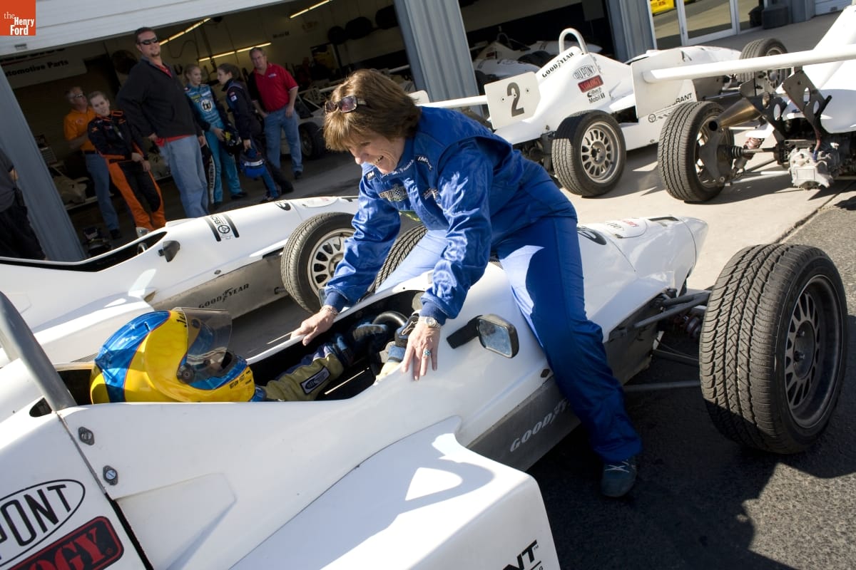 Lyn St. James Prepping a Driver, 2008