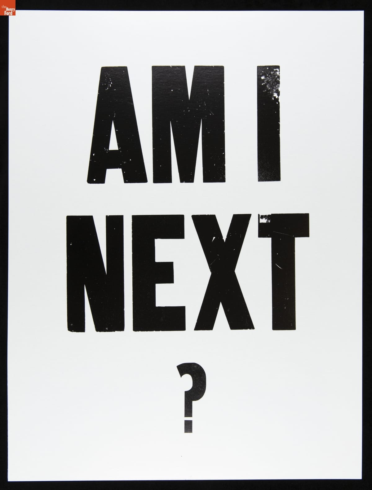 Protest Poster, "Am I Next?," 2020