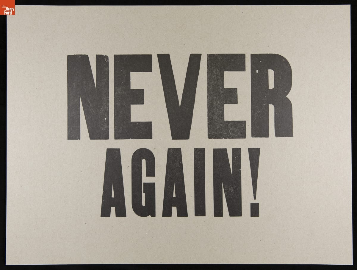 Protest Poster, "Never Again!," 2020