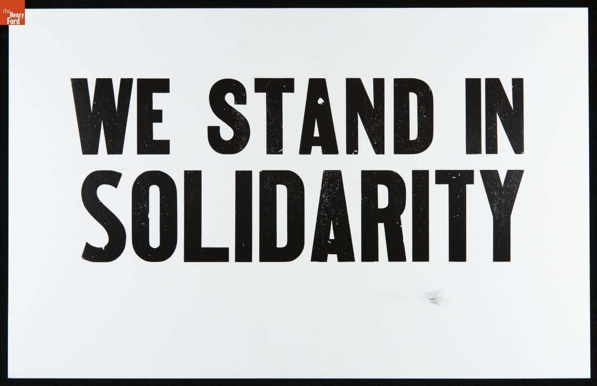 Protest Poster, "We Stand in Solidarity," 2020