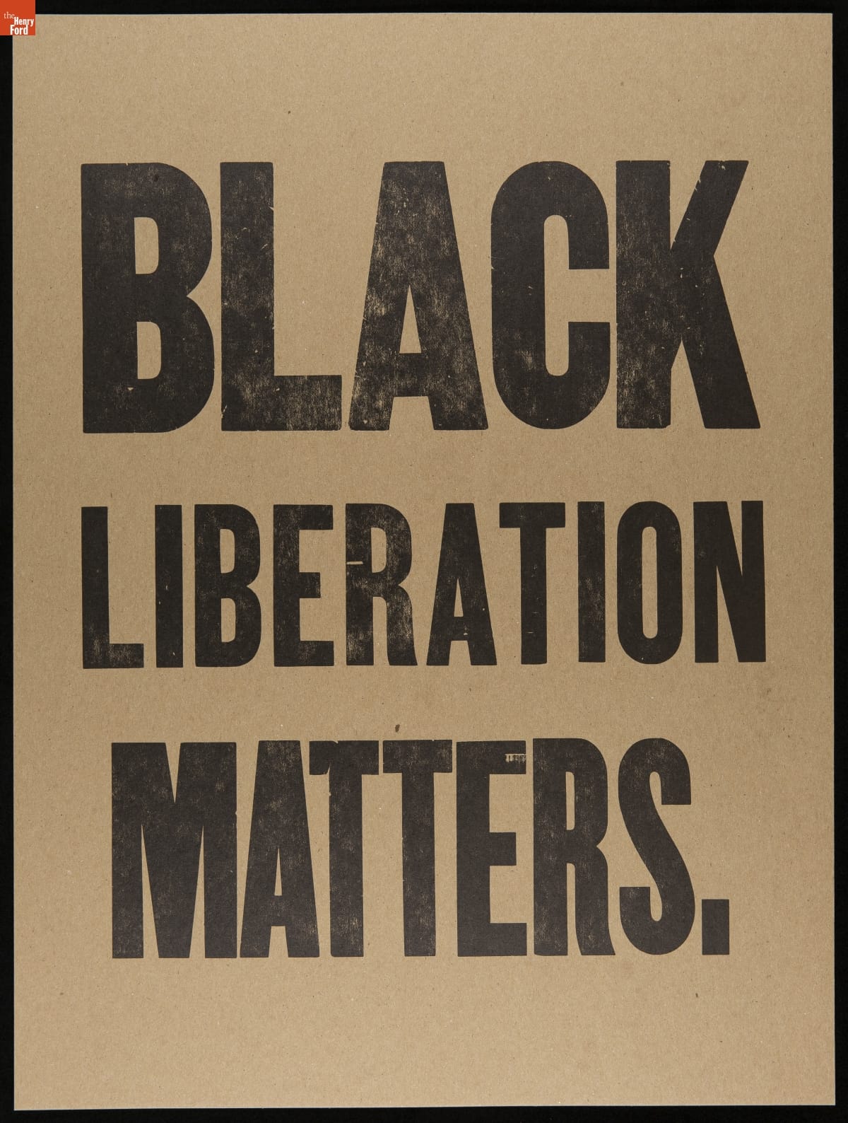 Protest Poster, "Black Liberation Matters.," 2020
