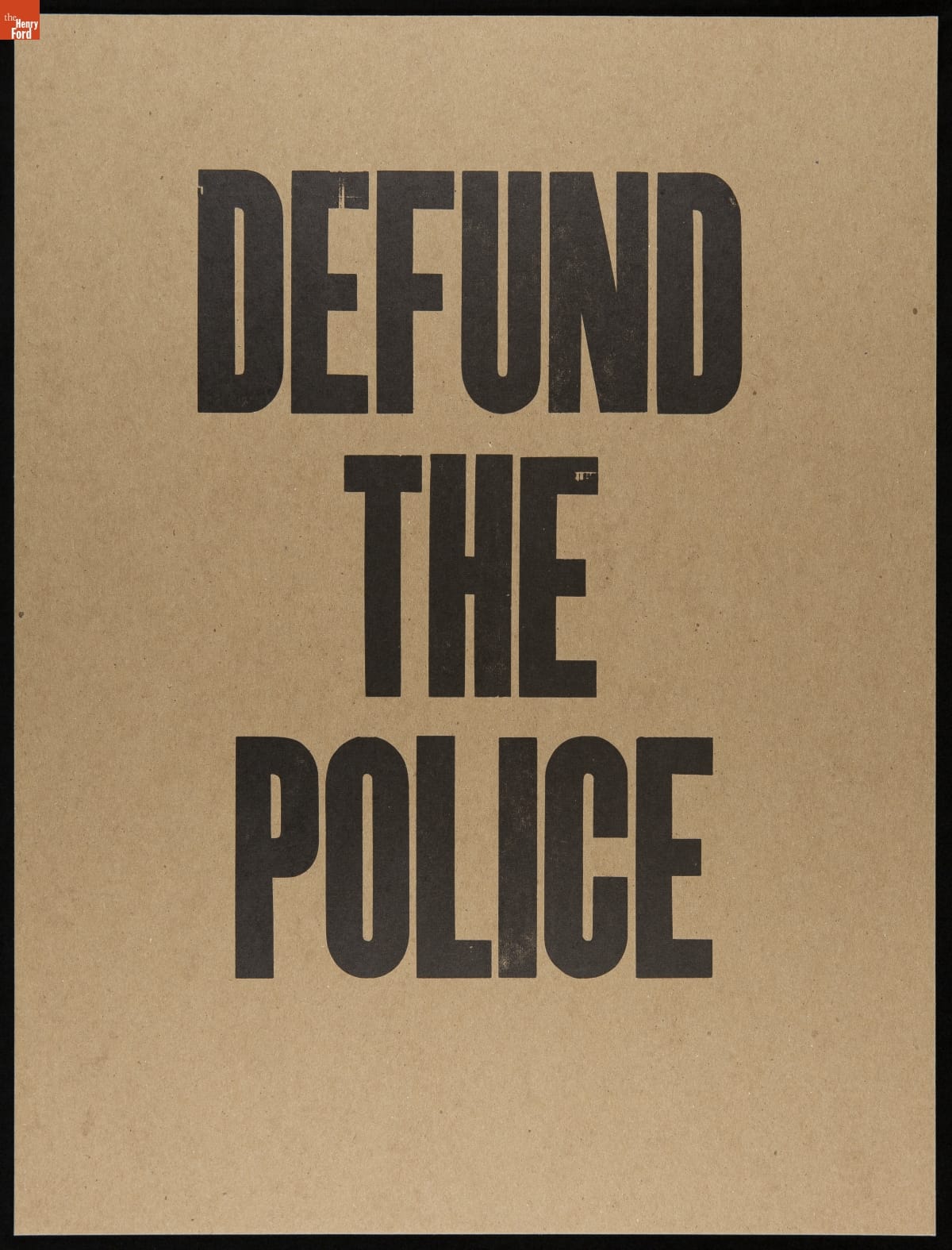 Protest Poster, "Defund the Police," 2020