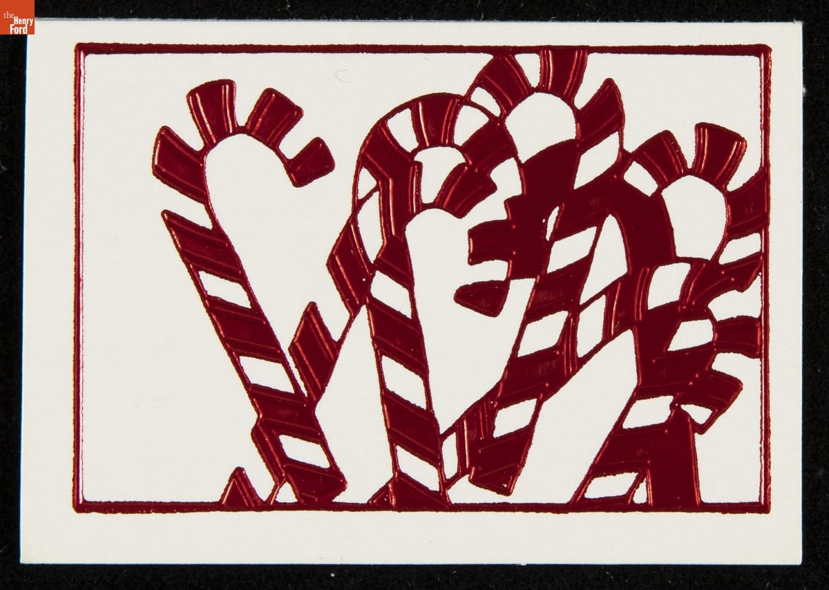 Hallmark Candy Canes Gift Tag, 1977-1982