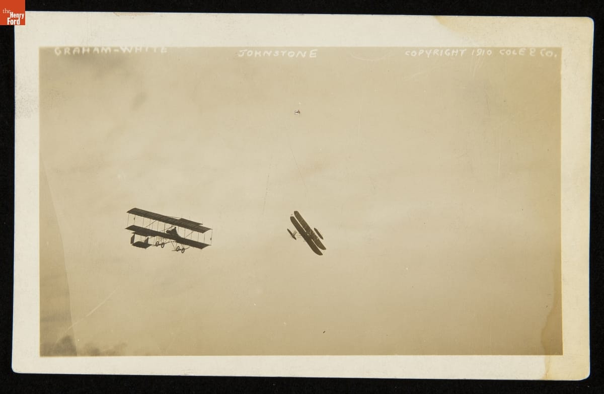 Claude Grahame-White and Ralph Johnstone in Flight, 1910