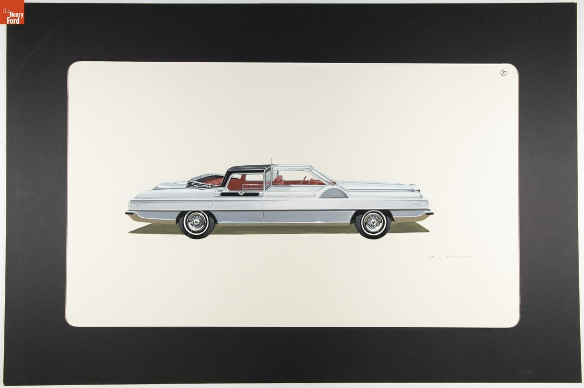 Rendering, circa 1968 Lincoln Convertible Limousine