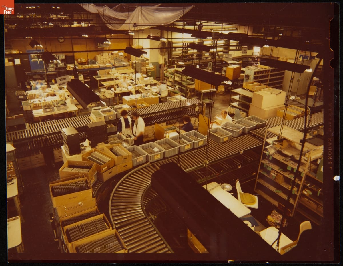 Employees Working in Data Systems Stock Room, circa 1982