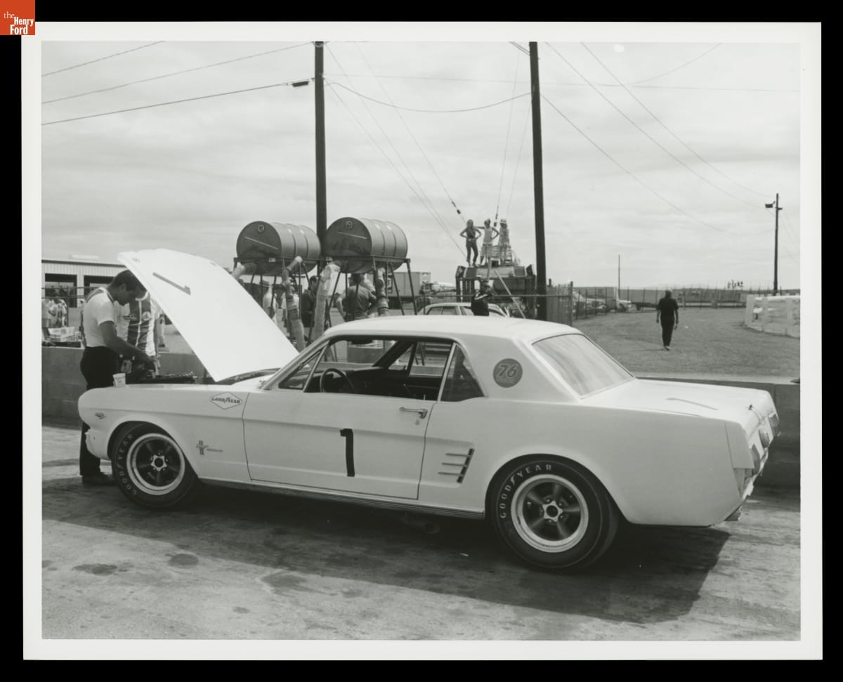 Ford Mustang Driven by Jerry Titus in the Riverside Trans Am Race, September 1966