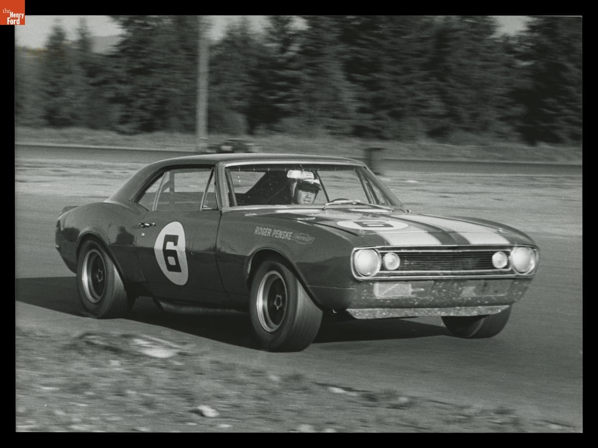 Chevrolet Camaro Driven by Mark Donohue in the Kent 300 Trans Am Race, October 1967