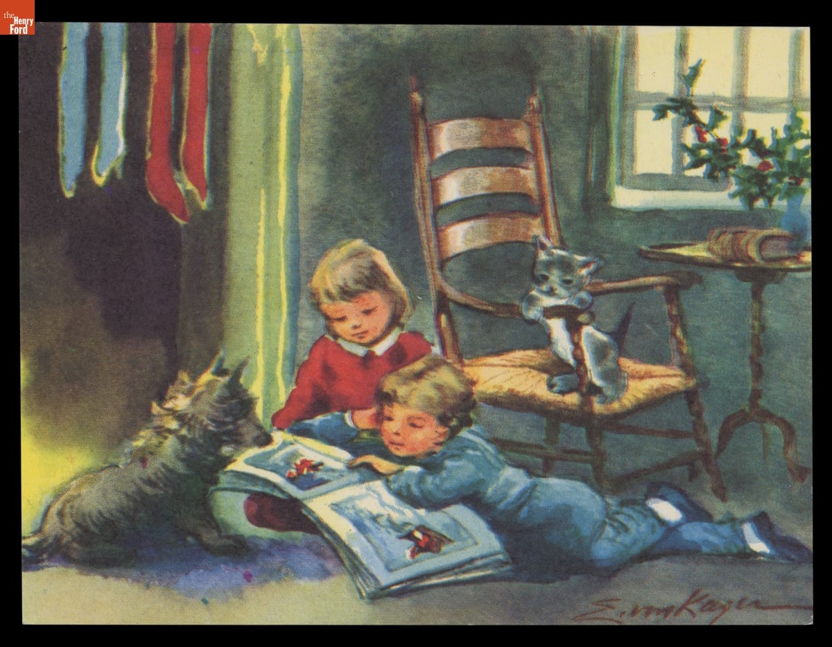 Christmas Card, A Holiday Greeting from Our House to Your House, 1950