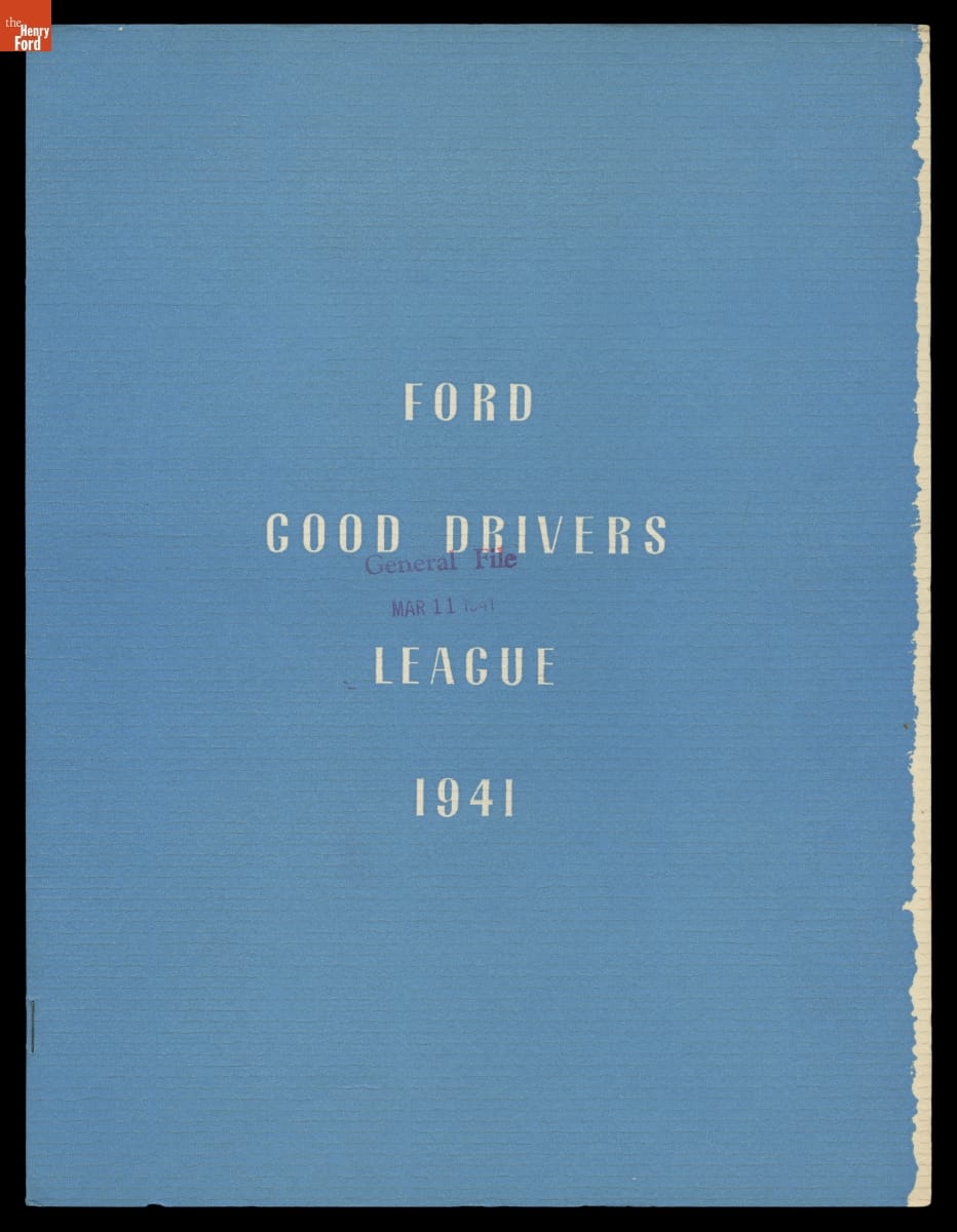 Brochure and Cover Letter to Educators Promoting the Ford Good Drivers League, 1941