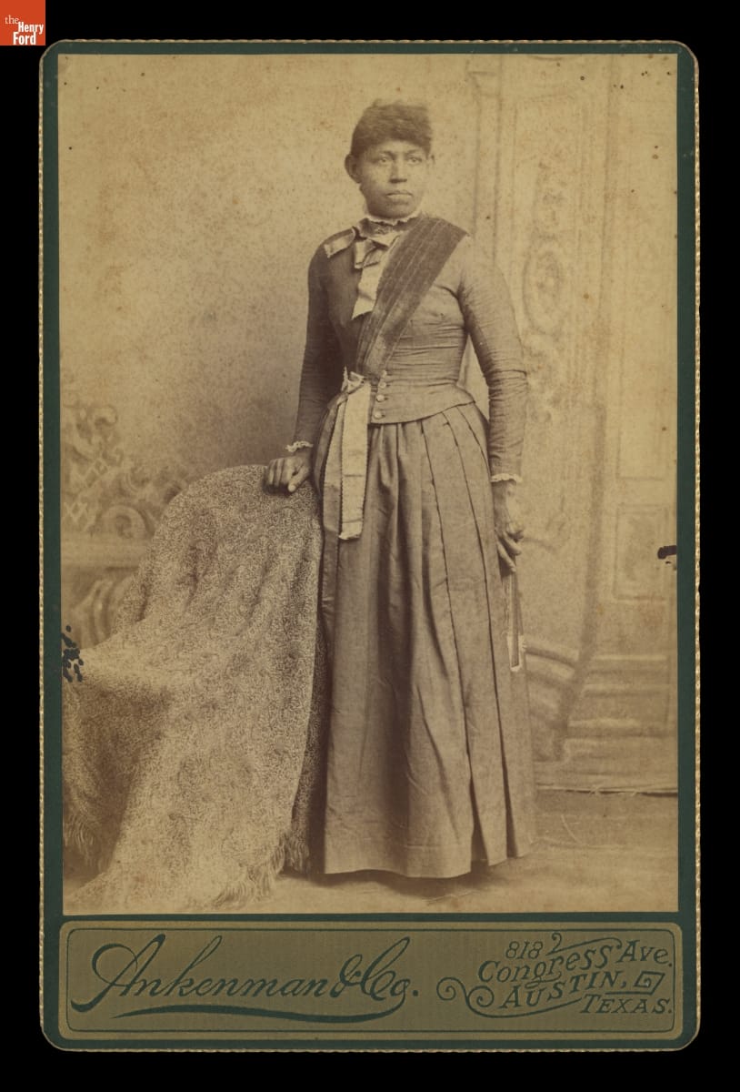 Woman with Sash-Trimmed Dress, circa 1890
