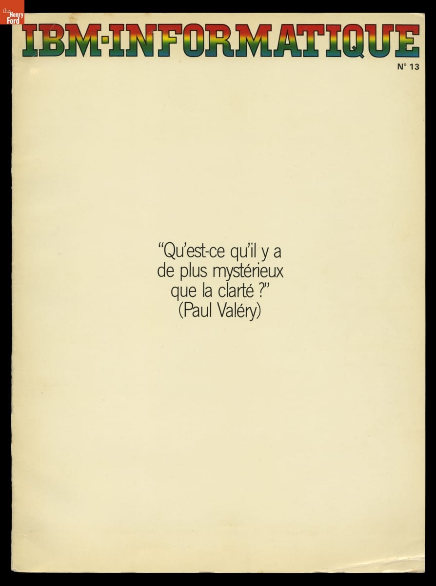 "IBM-Informatique," No. 13, 1975