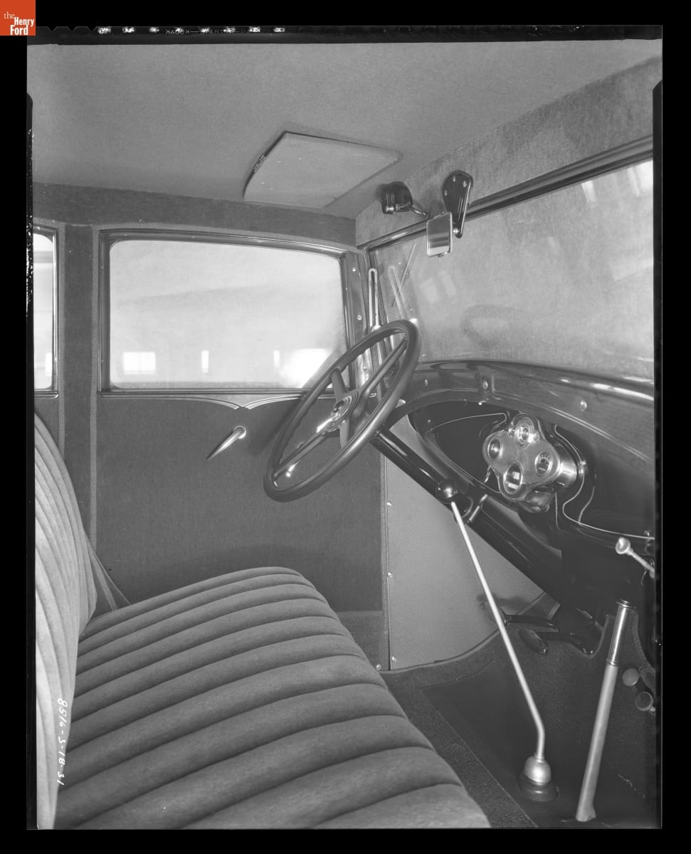 Interior of a Ford Model A, March 1931
