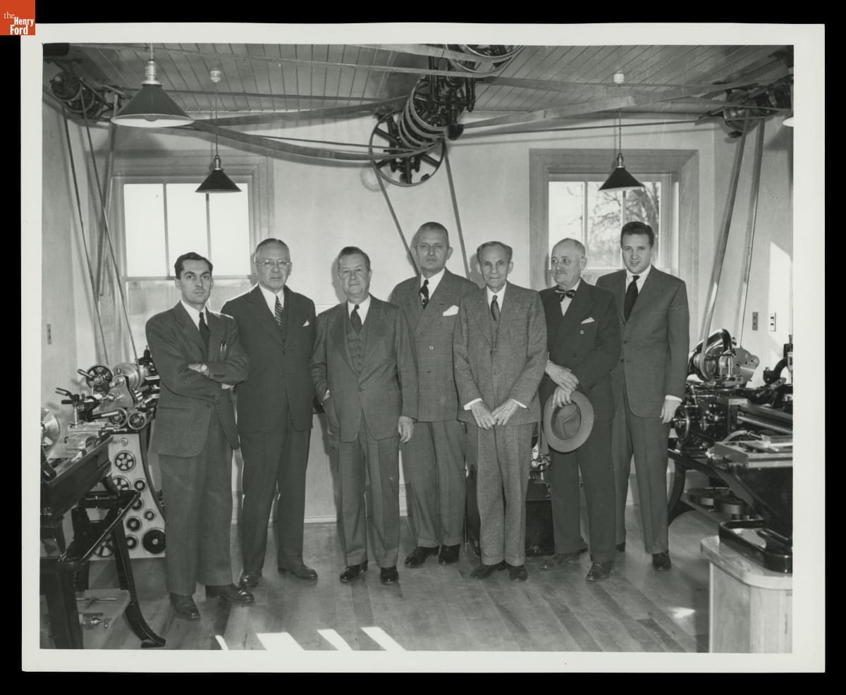Dedication of Edsel Ford Workshop (Henry Ford Theater) in Greenfield Village