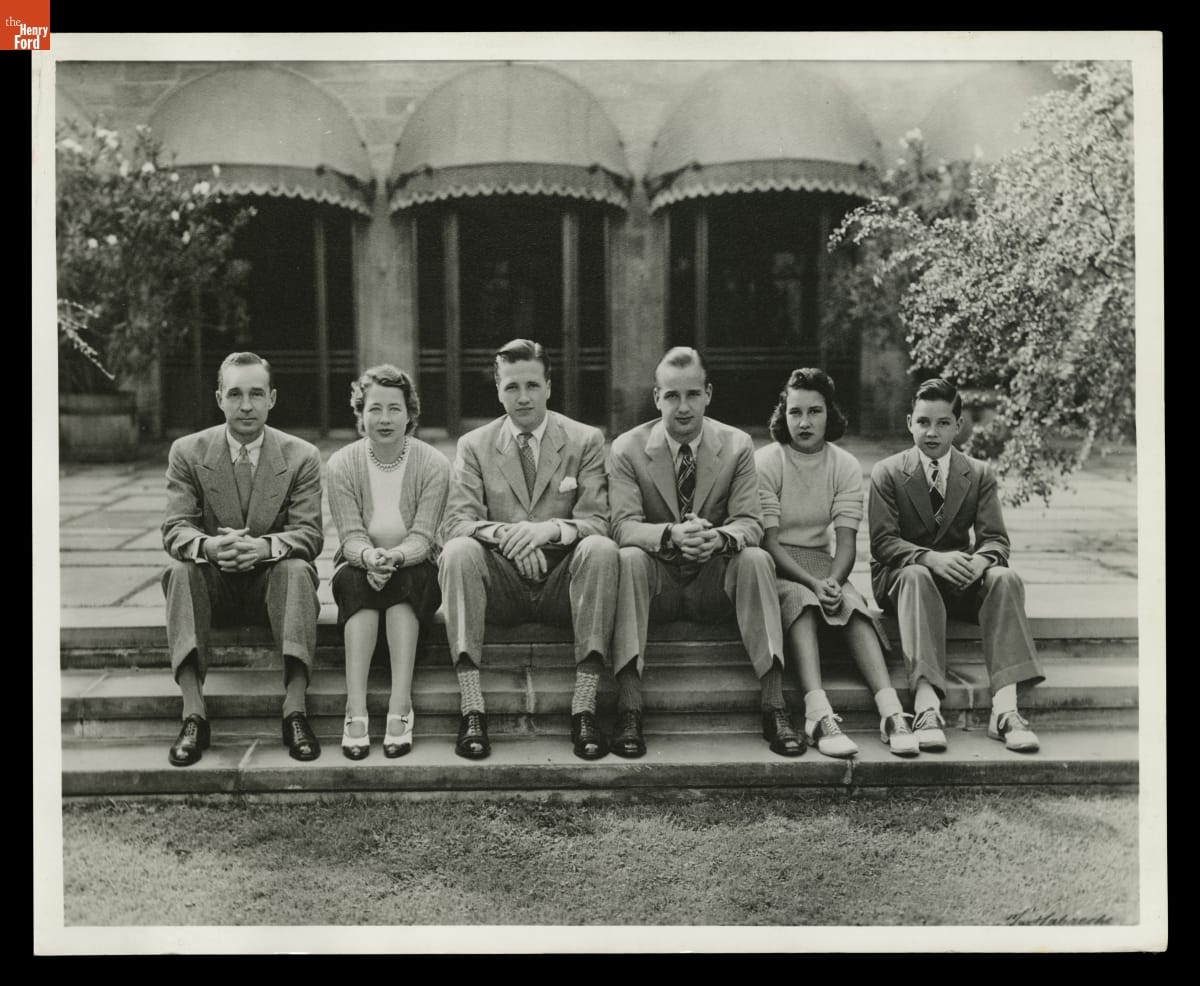 Edsel Ford and Eleanor Ford with Their Children, circa 1938