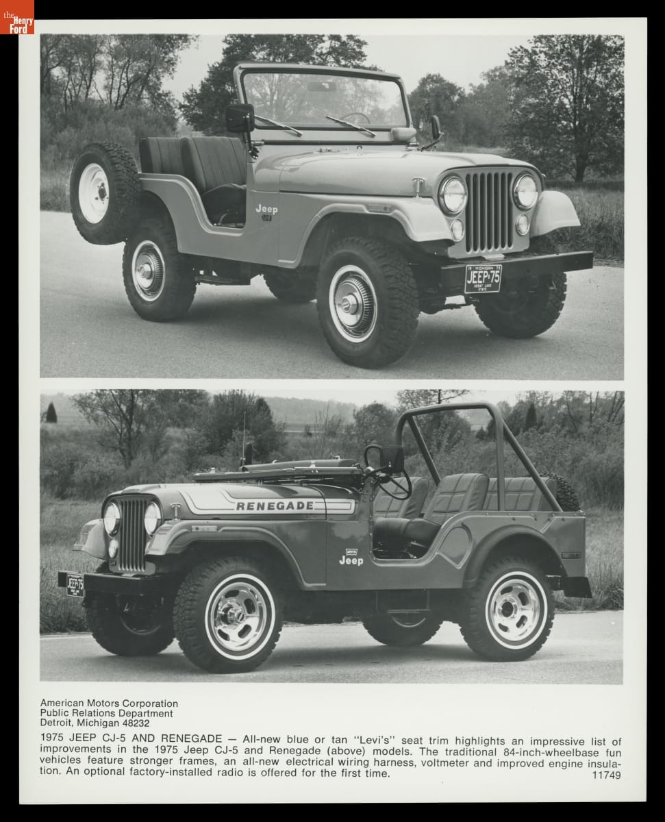 "1975 Jeep CJ-5 and Renegade"