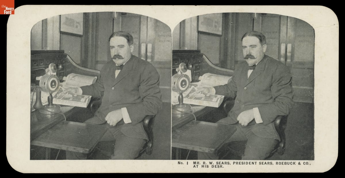 "Mr. R.W. Sears, President Sears, Roebuck & Co., at His Desk," 1906-1908