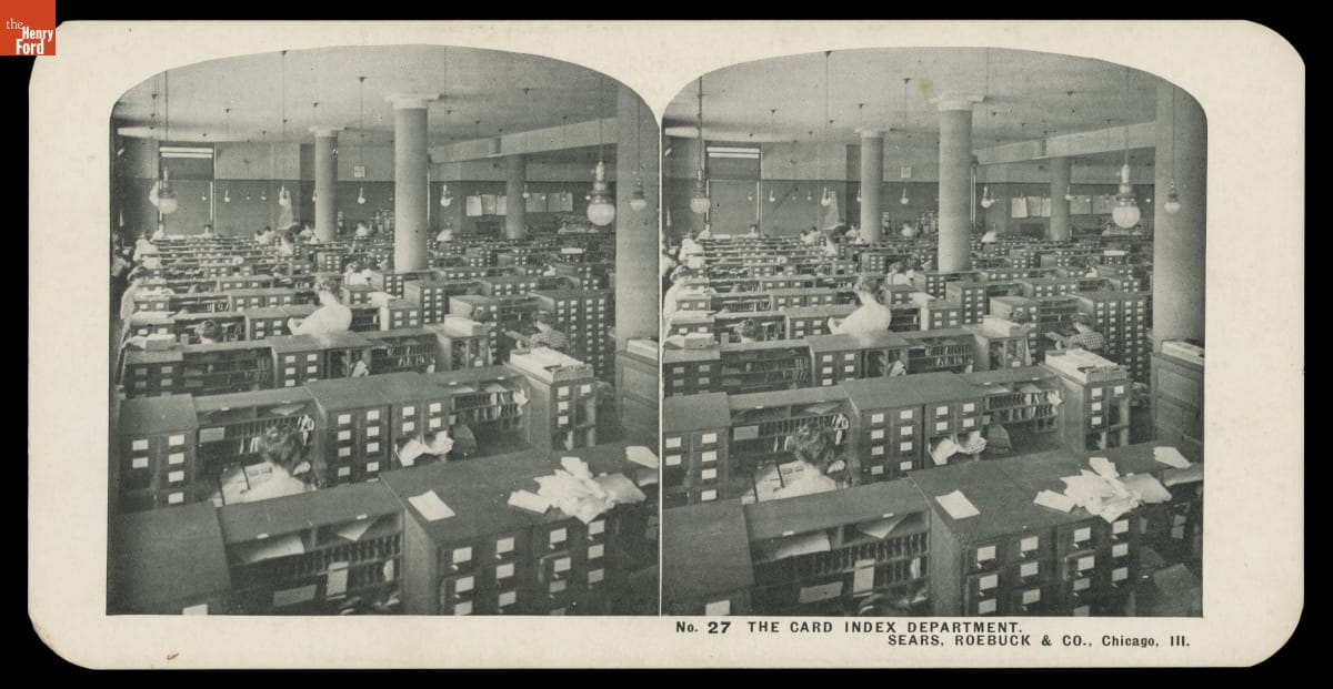 "The Card Index Department. Sears, Roebuck & Co., Chicago, Ill.," 1906-1908