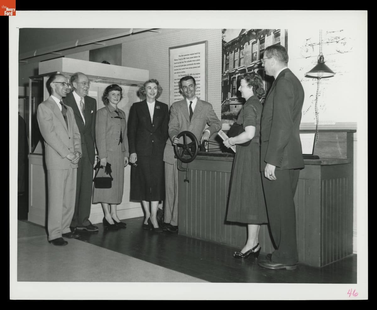 Staff at Opening of the Exhibit, "Henry Ford: A Personal History," in Henry Ford Museum, May 1953
