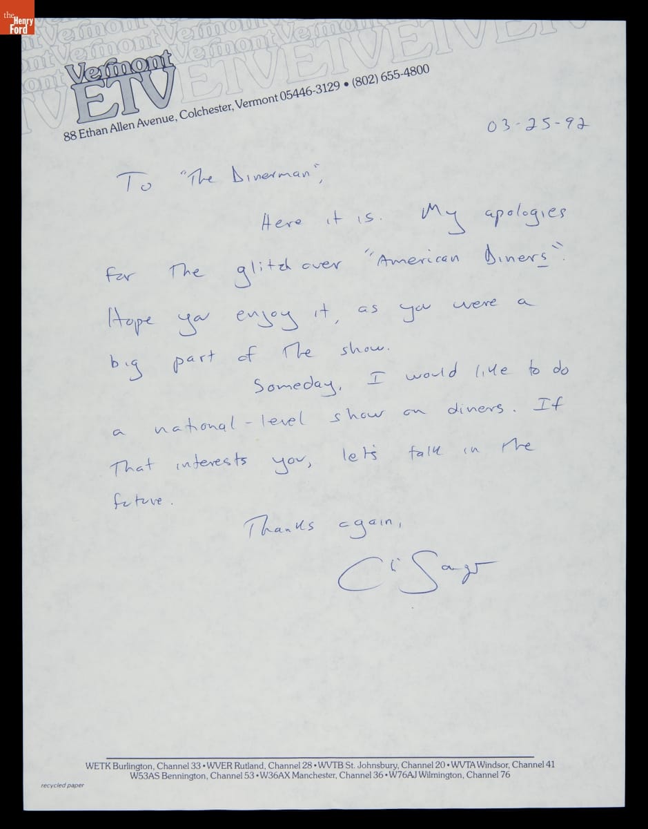 Letter from Chris Sariego to Richard J.S. Gutman, March 25, 1992