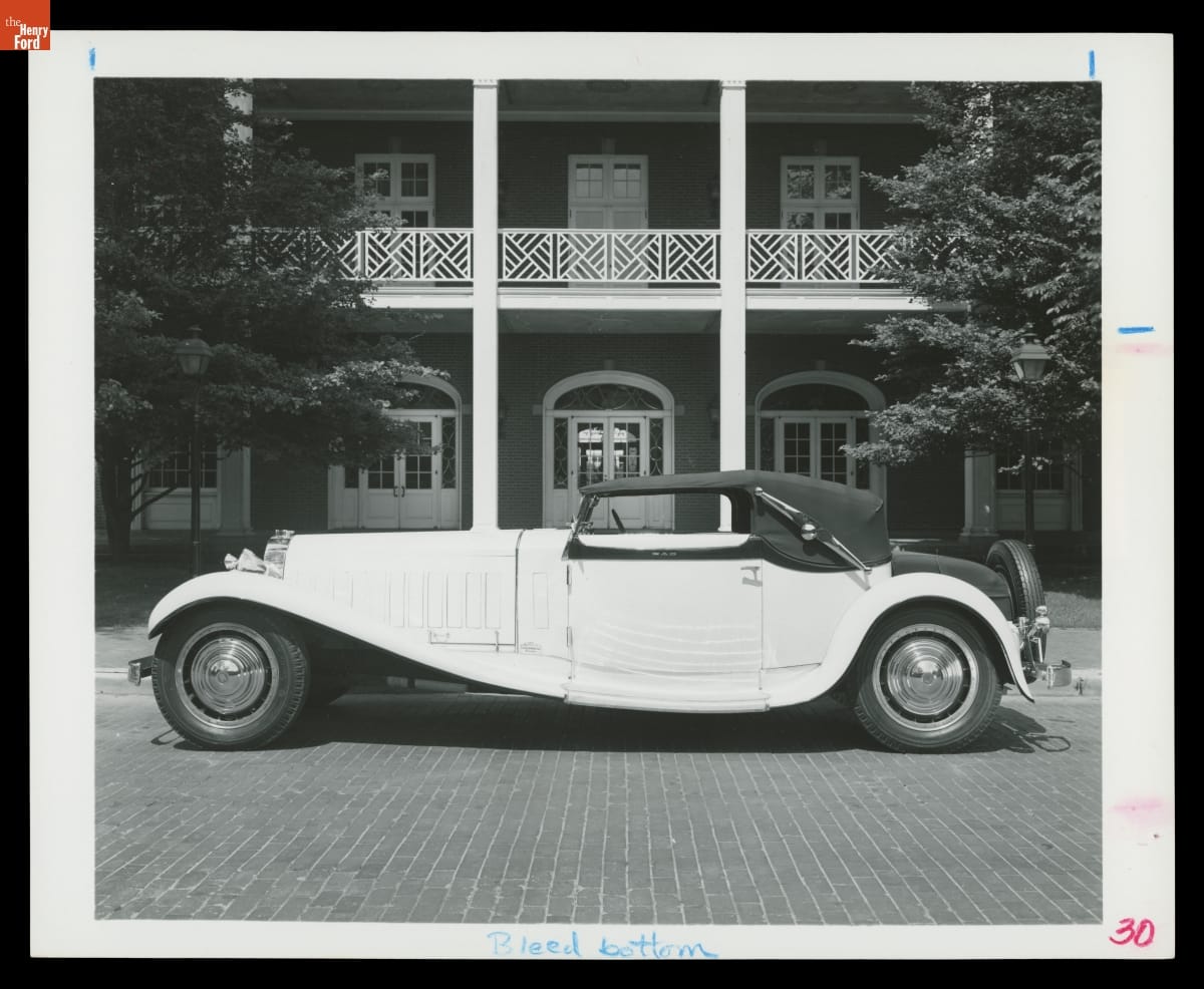 1931 Bugatti Royale outside Lovett Hall, circa 1958