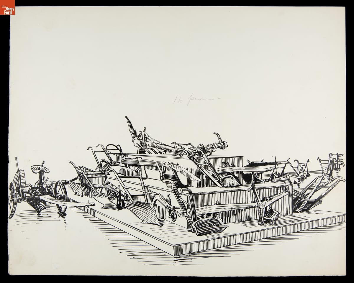 Agricultural Equipment in Henry Ford Museum, circa 1941