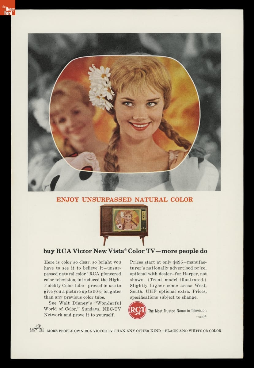"Enjoy Unsurpassed Natural Color, Buy RCA Victor New Vista Color TV," 1963