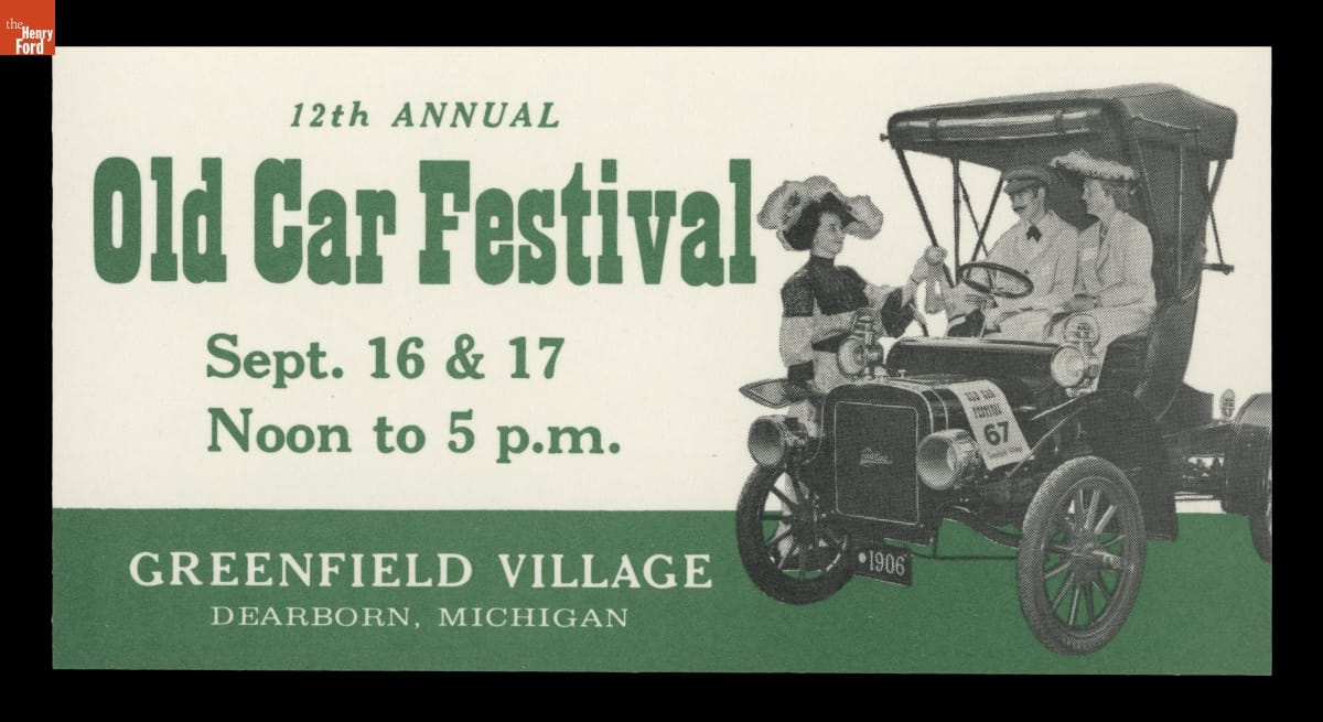 Old Car Festival at Greenfield Village, September 1967