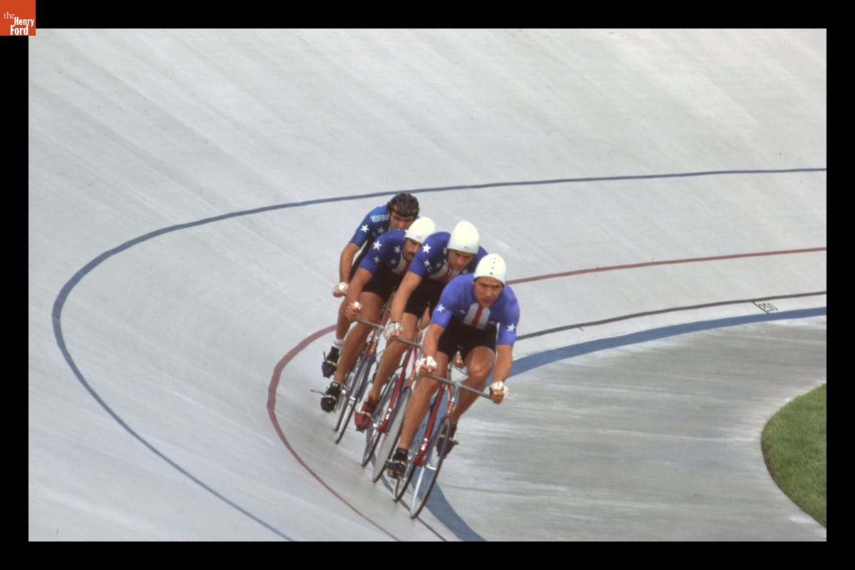 Bicyclists in an Event at the 1984 Los Angeles Summer Olympics
